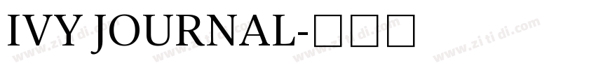 IVY JOURNAL字体转换